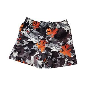 Disney Baby Mickey Mouse Surfing Camo Swim Trunks Grey Orange 24 Months